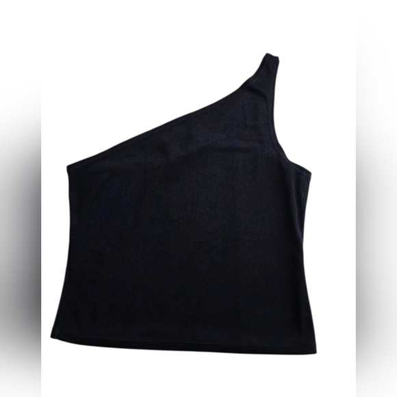 Reformation x Laura Harrier Black Maddie Knit One Shoulder Top - Picture 4 of 8